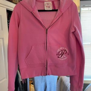 Pink Zip-Up Sweater Sz M